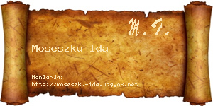 Moseszku Ida névjegykártya